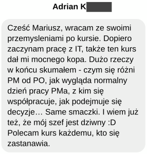 Product Ownerzy chwalą Product Management - Kurs dla Początkujących
